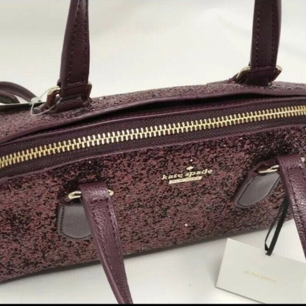 NWT Kate Spade Reiley Glitter Satchel+Key Wristlet - Picture 5 of 8